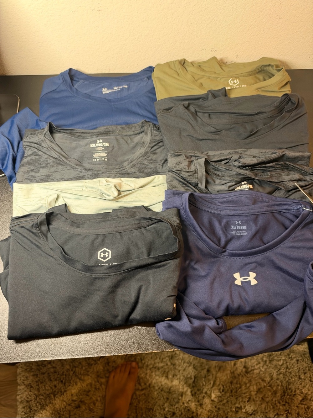 Under Armour RUSH Vanish T-Shirts – Lot of 8 – Multiple Colors - XXL